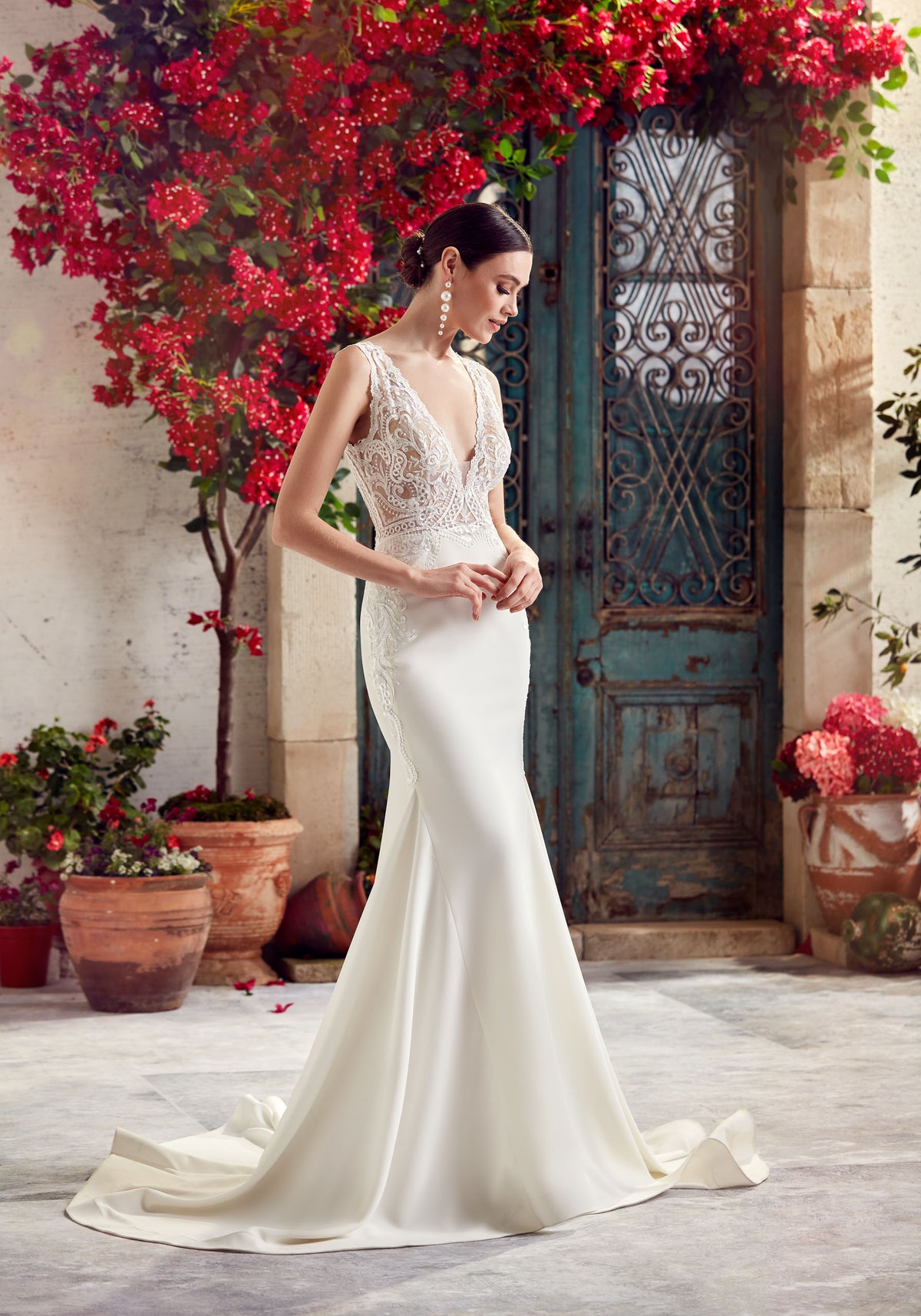Alyce Paris 7016 Bridal Plunging Sexy Fit N Flare Plare