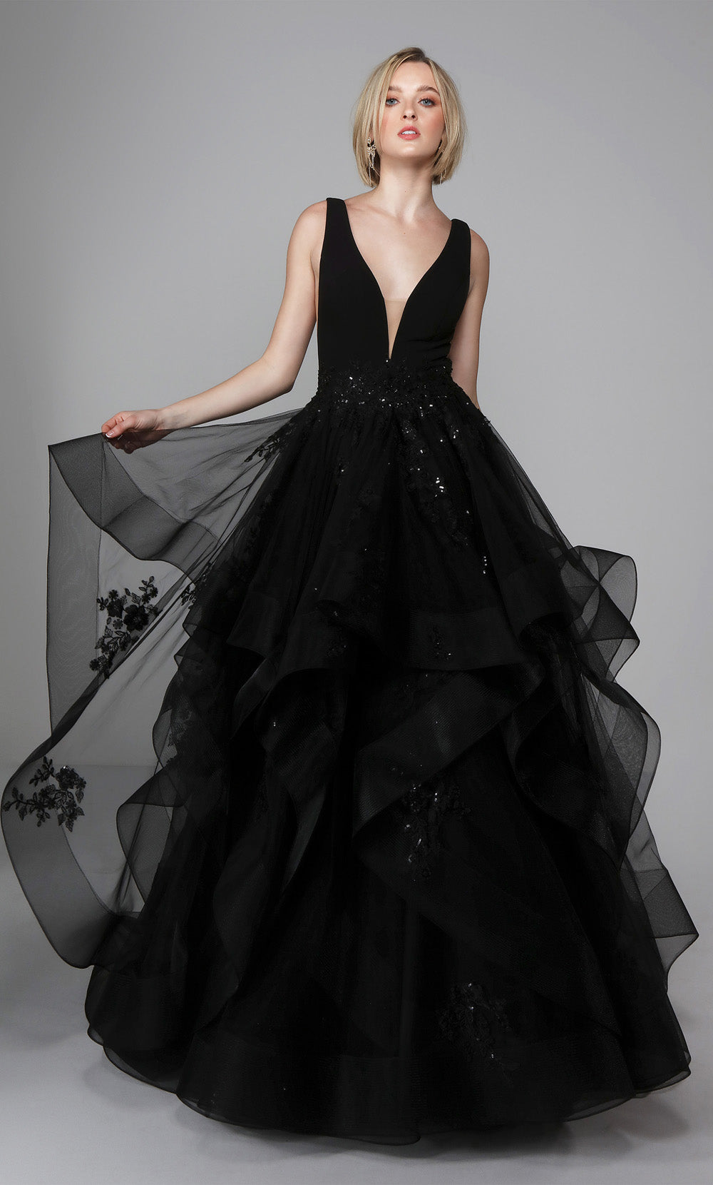 Alyce Paris 7040 신부 급락 폭포 볼 가운 드레스