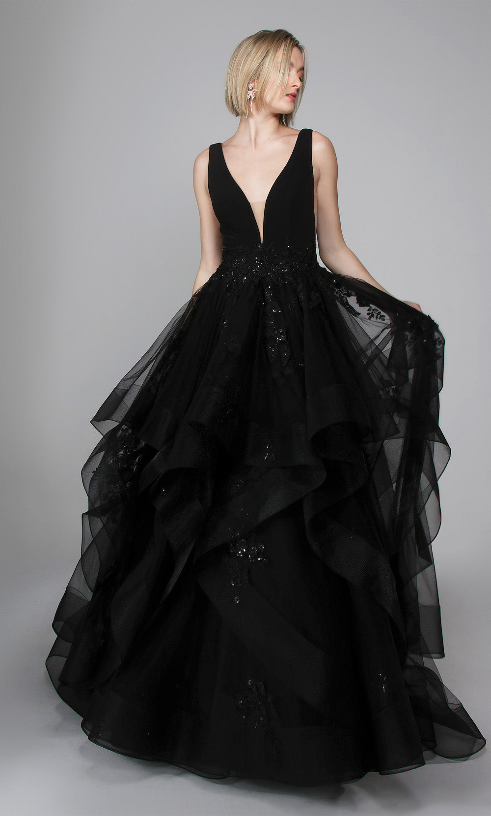 Alyce Paris 7040 신부 급락 폭포 볼 가운 드레스