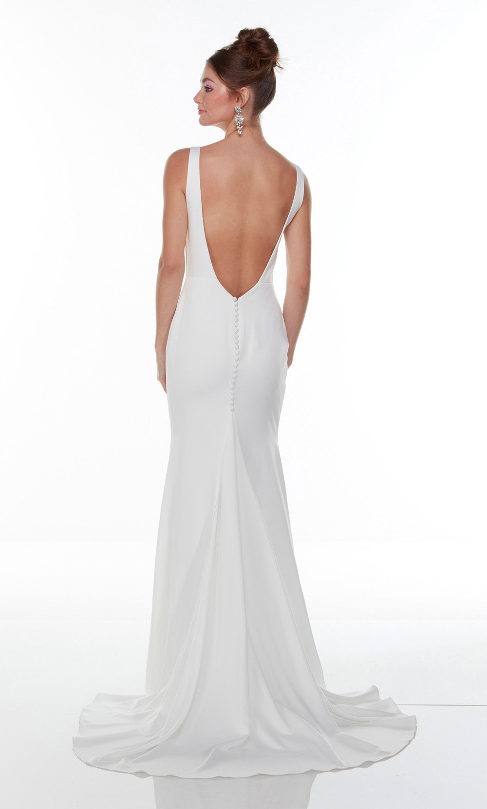 ALYCE Paris 7052 Bridal Plunging Neckline Train Mermaid Dress
