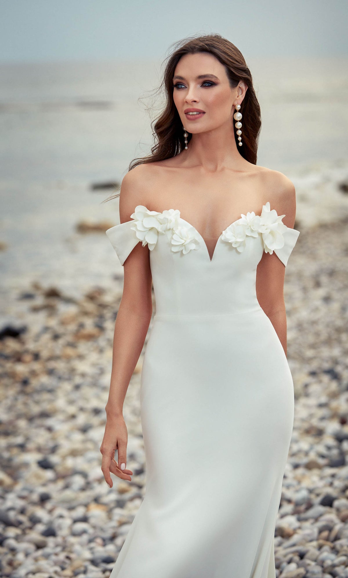 Alyce Paris 7062 Braut von der Schulter einfaches Meerjungfrau Kleid