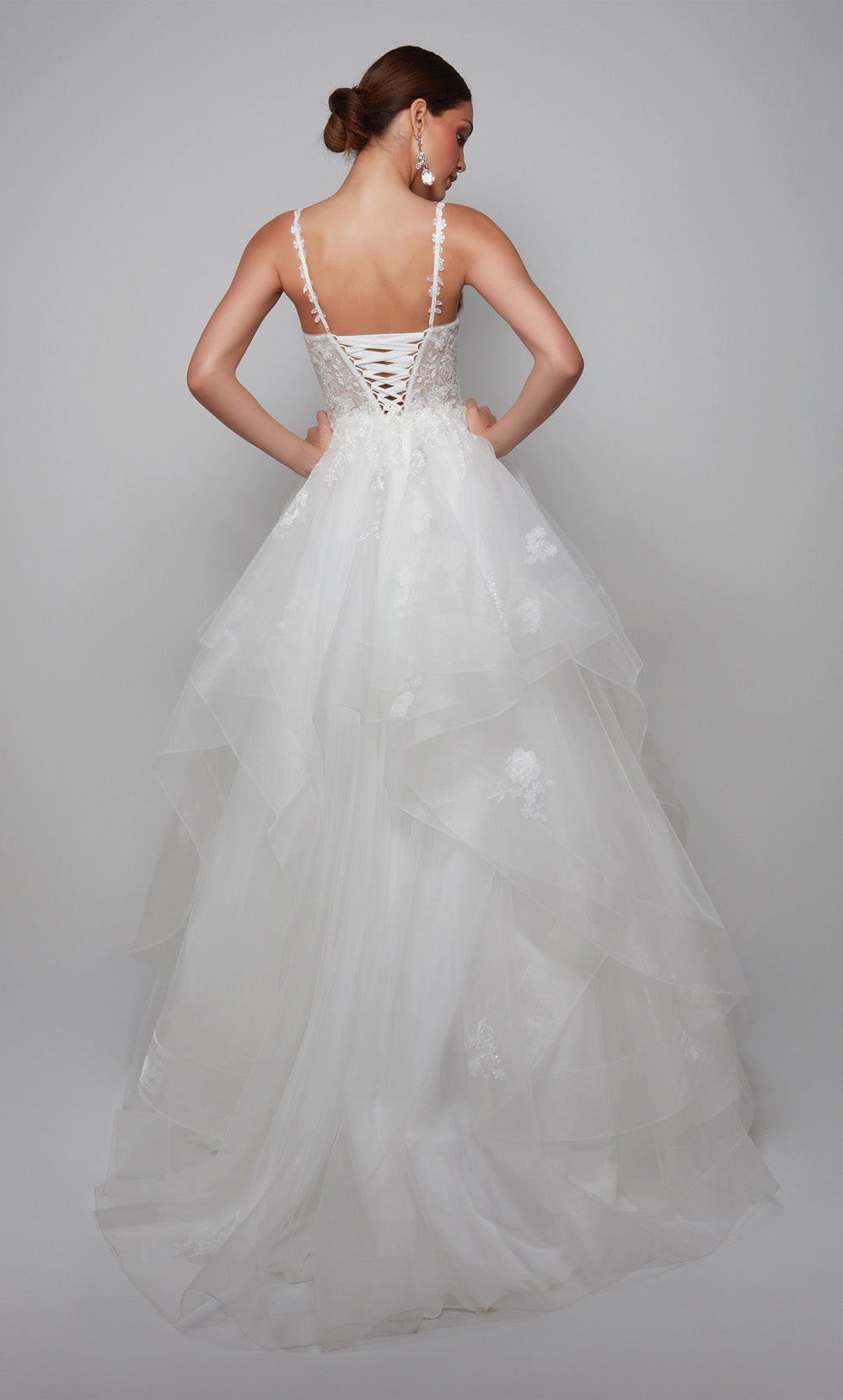 巴黎Alyce 7080新娘跌落闪闪发光/闪闪发光的球衣连衣裙