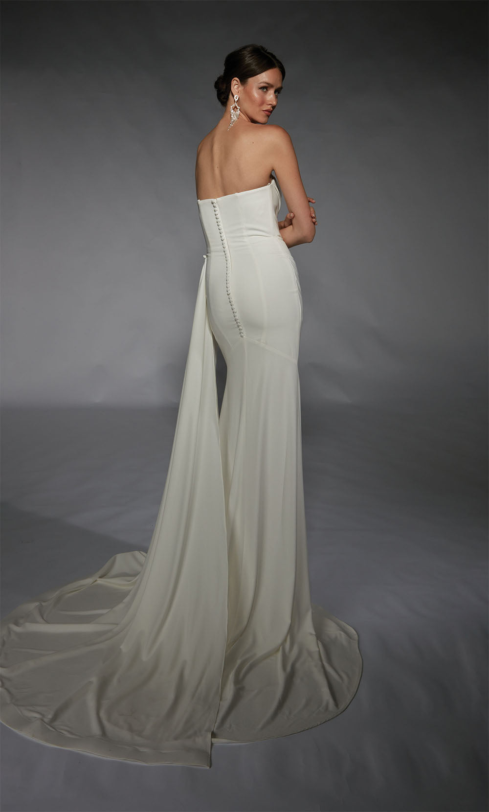Alyce Paris 7105 Bridal Cowl Slit Plare