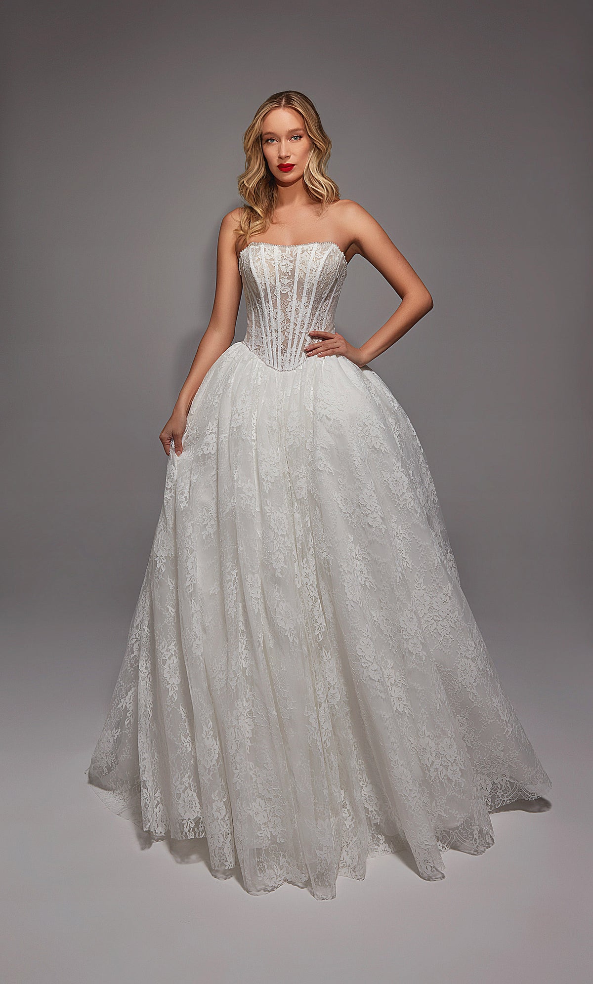 Alyce Paris 7149 Braut trägerloser Rücken Korsett Ballkleid Kleid