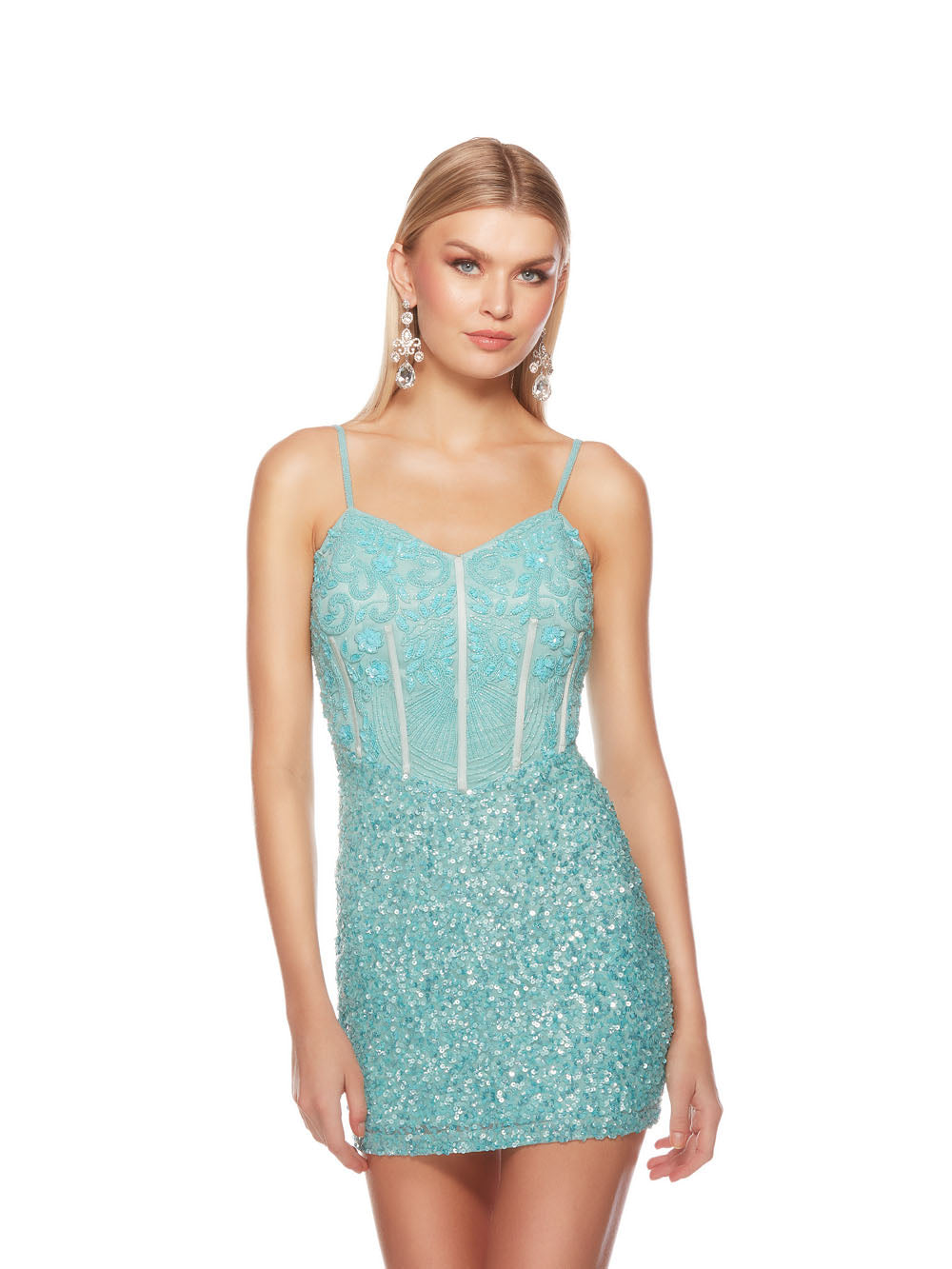 Alyce Paris 84008 Vestido reto embelezado de Swee