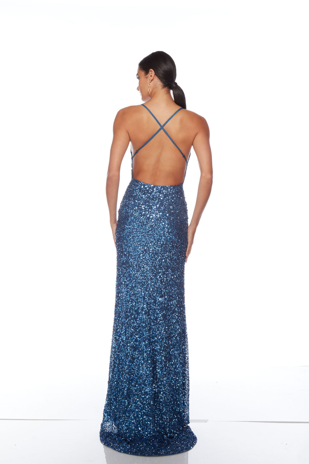 ALYCE PARIS 88002 Abito dritto abbellito da scollo a V