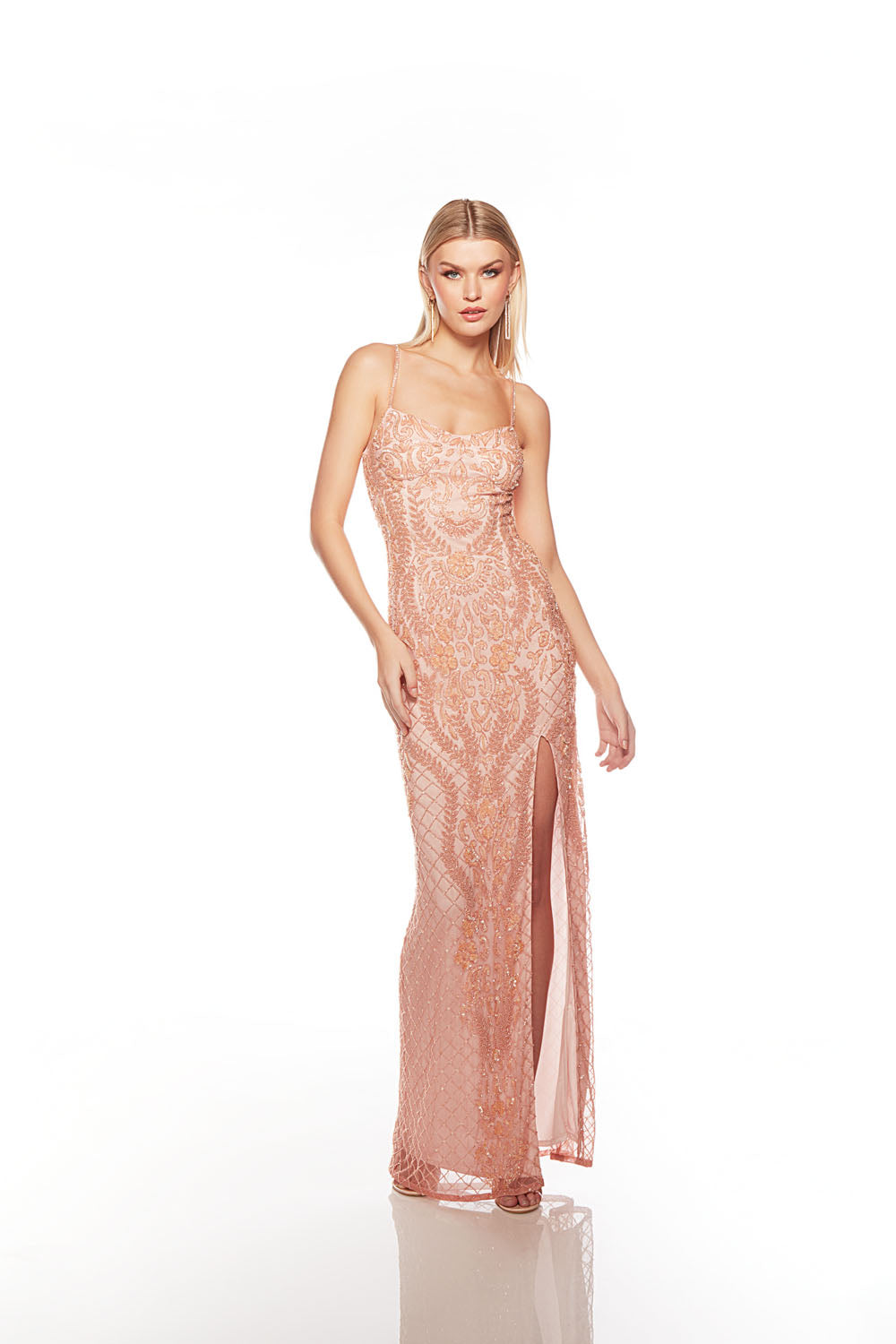 ALYCE PARIS 88004 Scoop Abito dritto abbellito