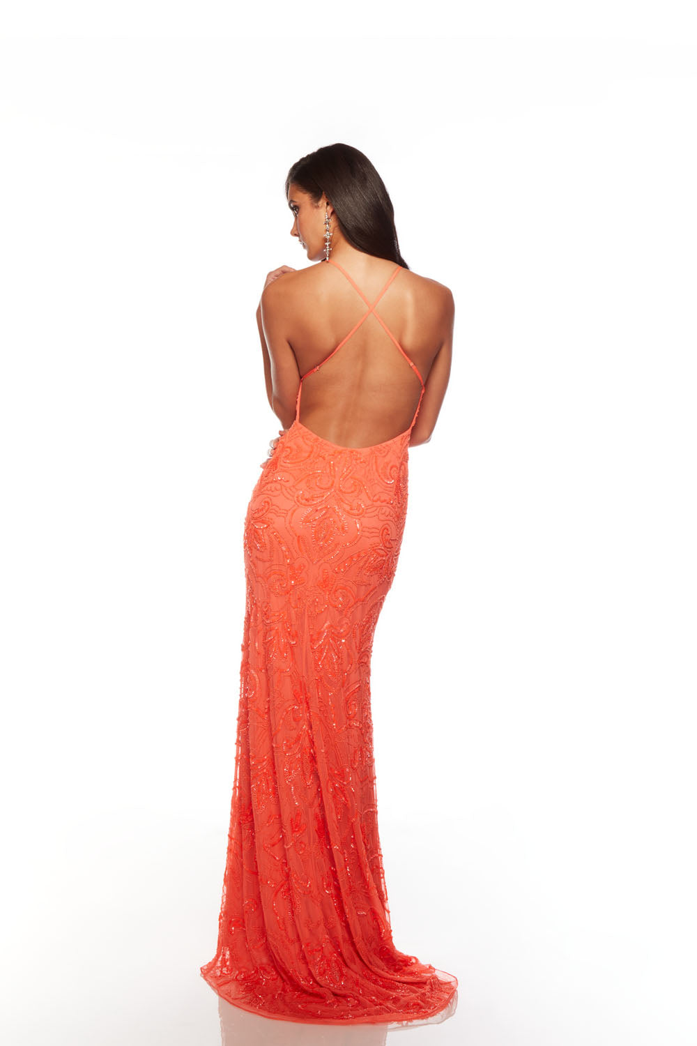 ALYCE Paris 88007 V-neck Embellished Straight Dress