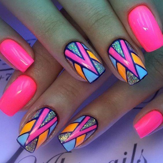 Neon Nail Art - Alyce Paris