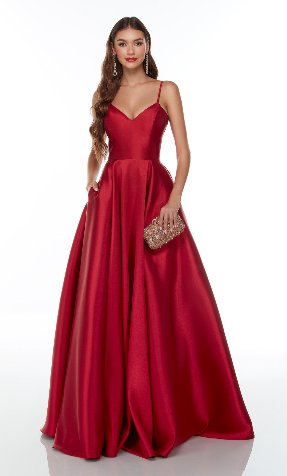 ALYCE Paris 1716 The Secret Dress - Long Sweetheart Pockets A Line Dress