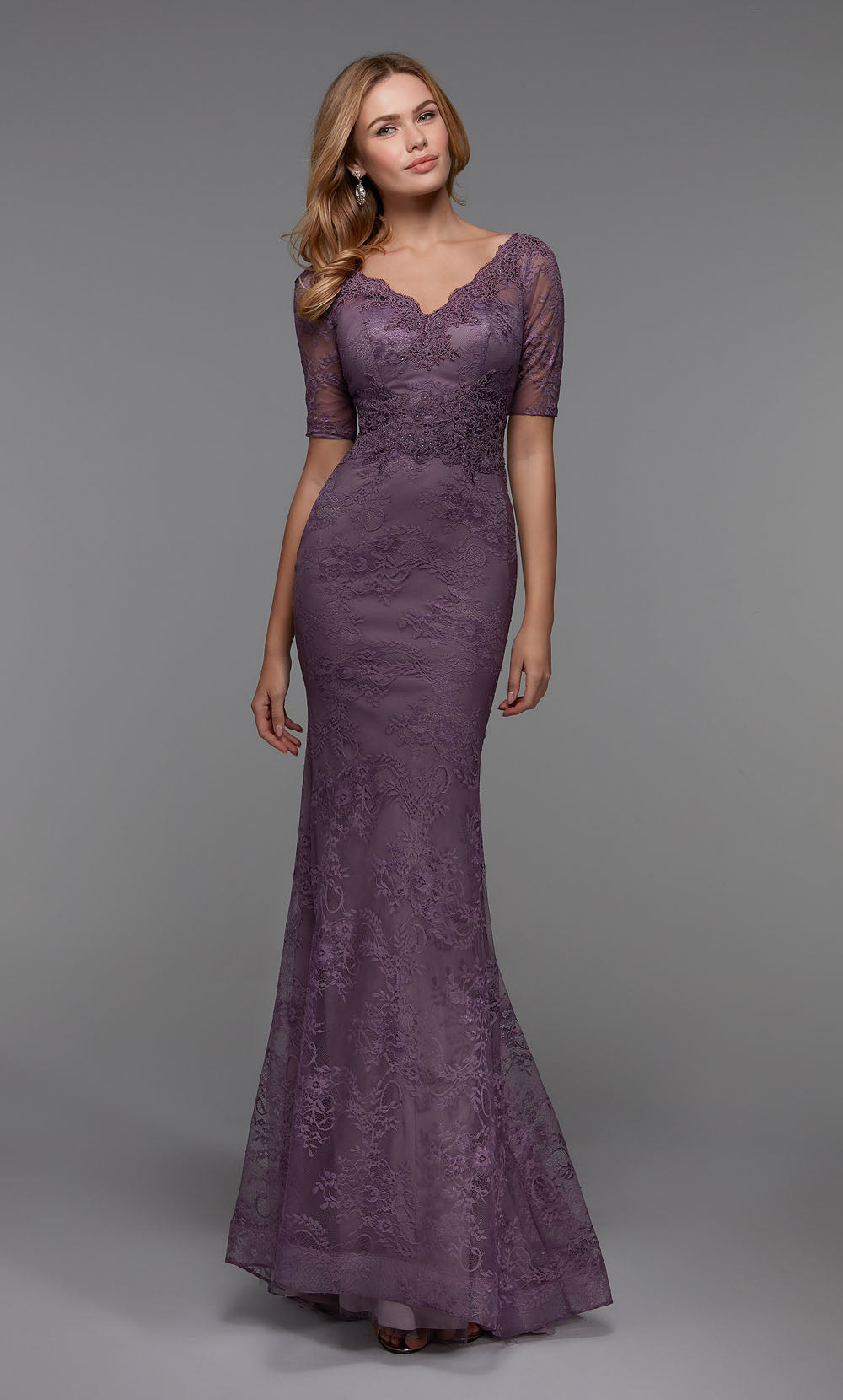 ALYCE Paris 27536 Special Occasion Illusion Neckline Train  Dress