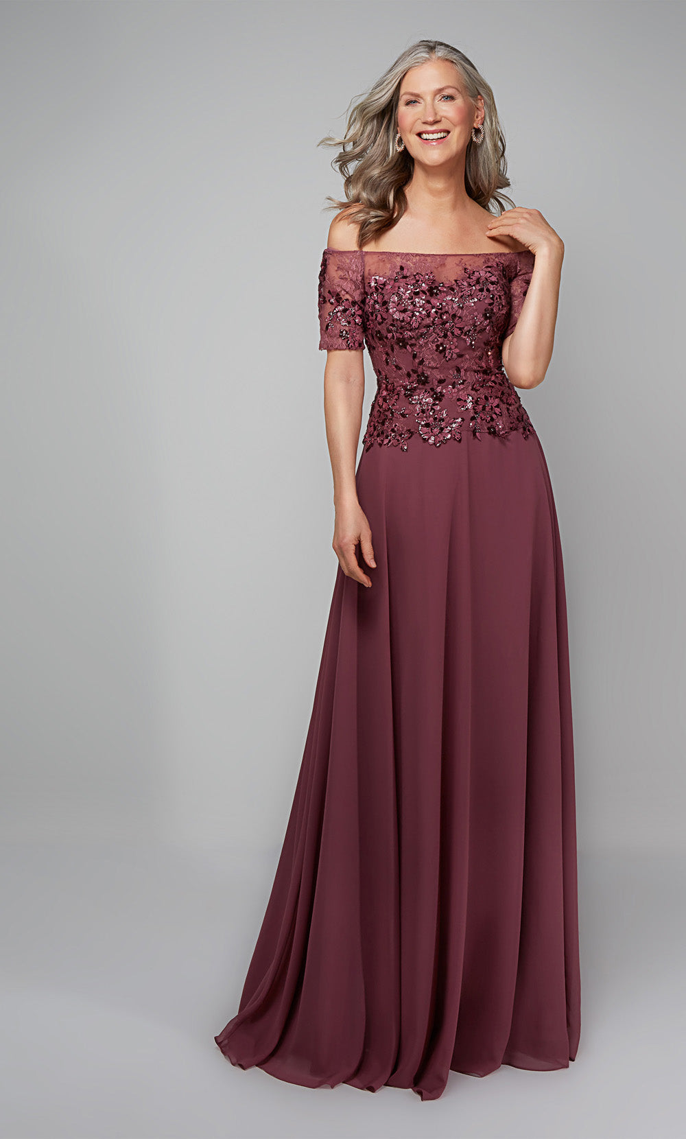 Alyce Paris 27566 Occasion spéciale au large de l&#39;épaule élégante une robe de ligne