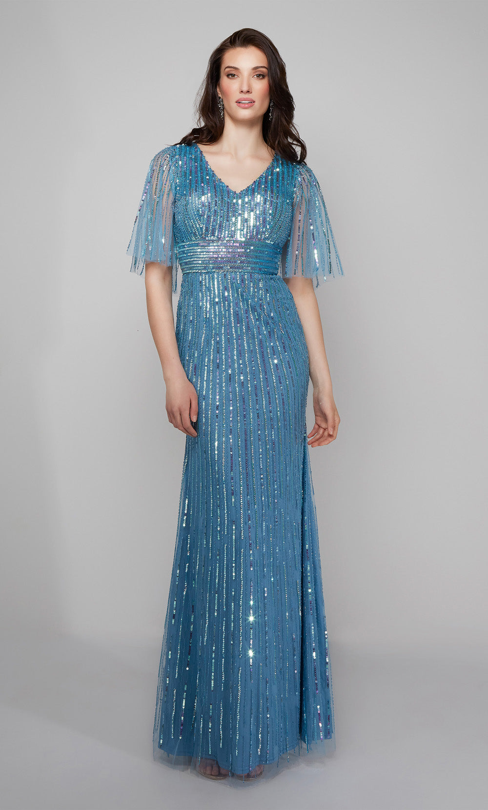 Alyce Paris 27599 Специальный случай V-образный выстрел Shimmery/Sparkly Straight Dress