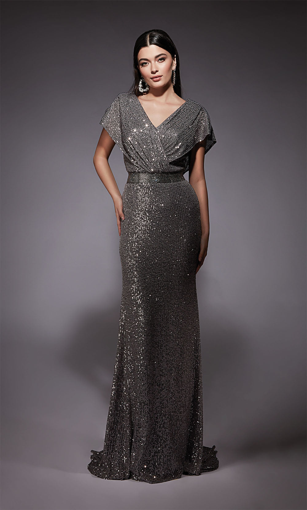 Alyce Paris 27708 Occasion spéciale en V en V Skinmery / Sparkly a Line Robe