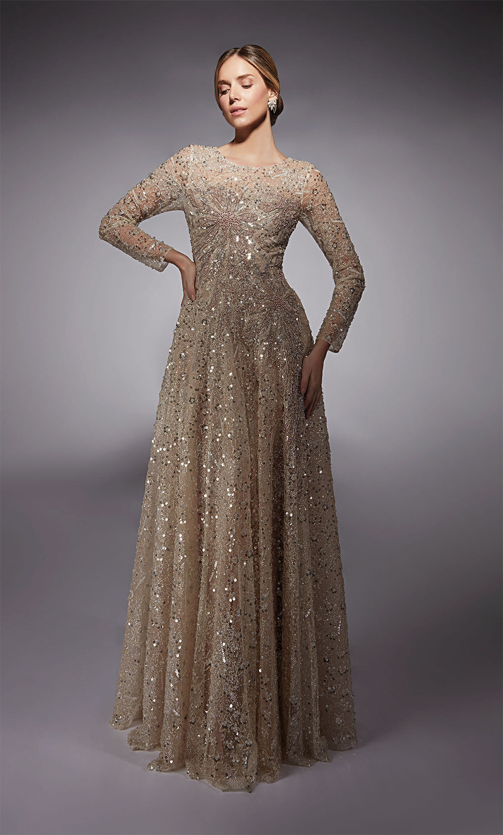 Alyce Paris 27757 Особый случай иллюзия иллюзия Shimmery/Spriply A Line Dress