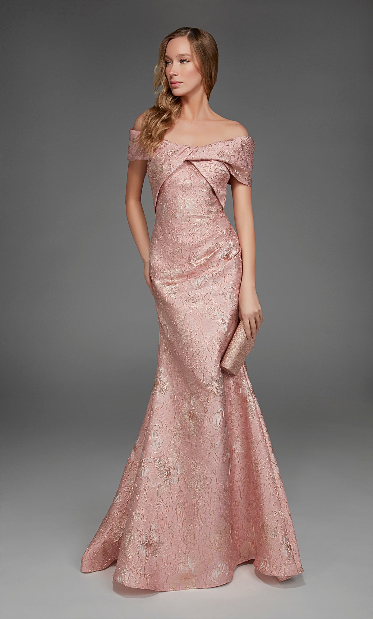 Alyce Paris 27802特殊场合在肩部领口优雅的美人鱼连衣裙