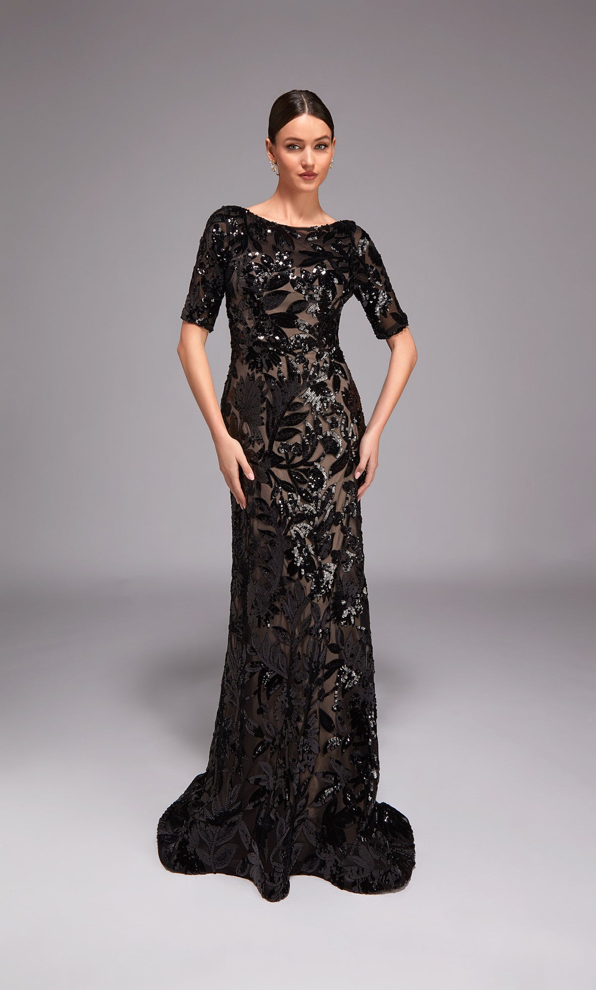 Alyce Paris 27876 decote de ocasião especial embelezado vestido reto embelezado