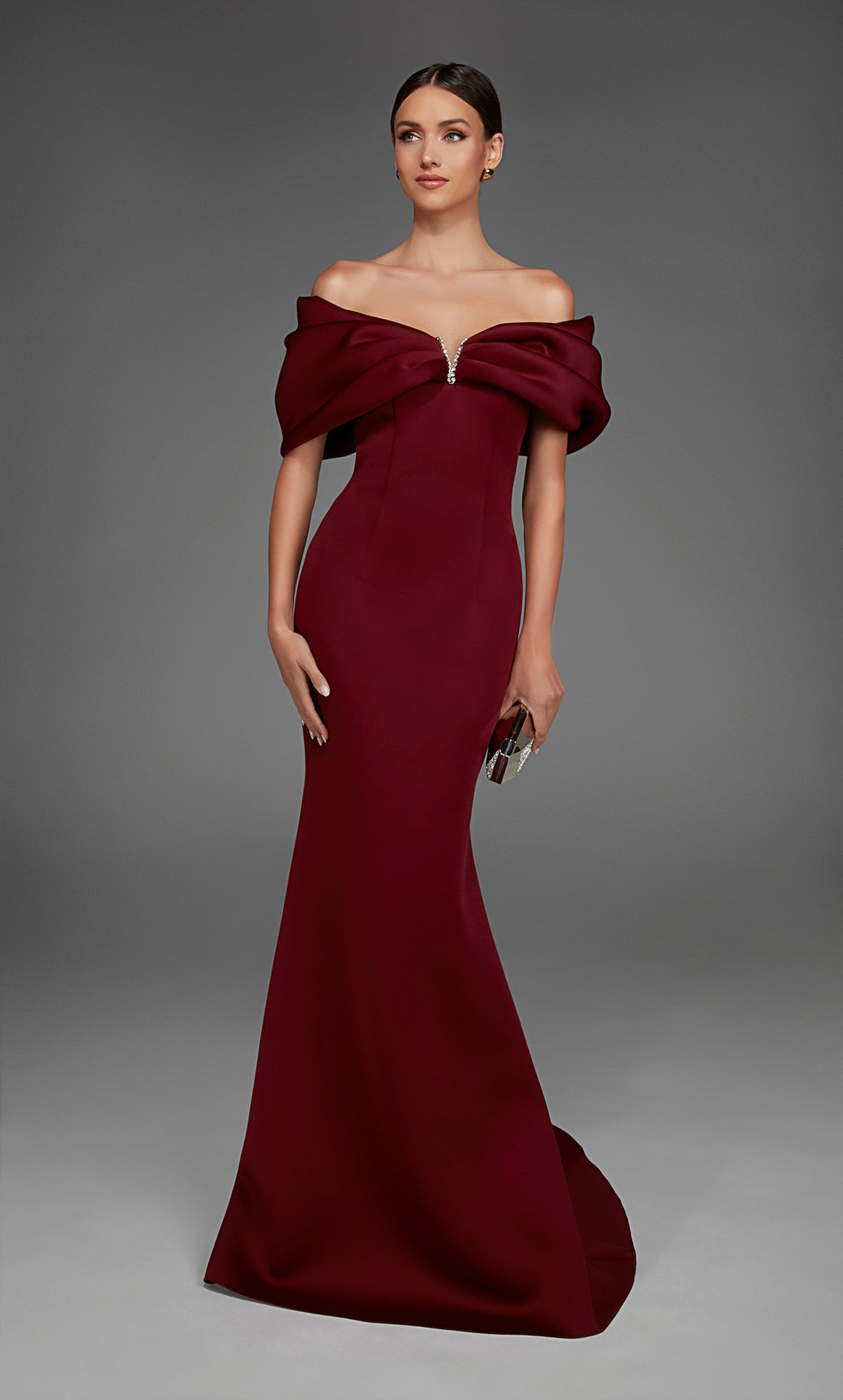 ALYCE Paris 27883 Special Occasion Off The Shoulder Neckline Simple Mermaid Dress