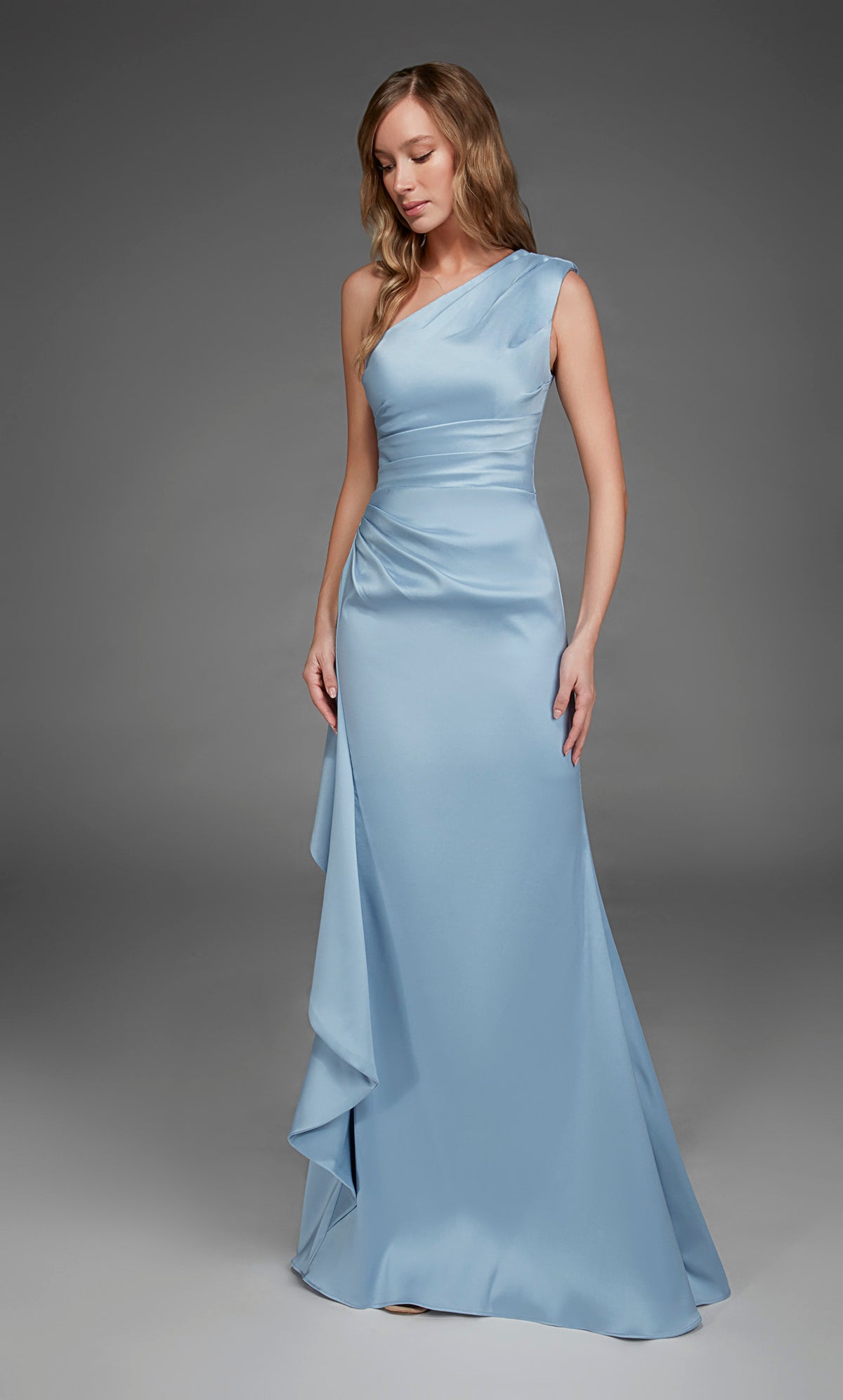 ALYCE Paris 27913 Special Occasion One Shoulder Neckline Elegant Straight Dress