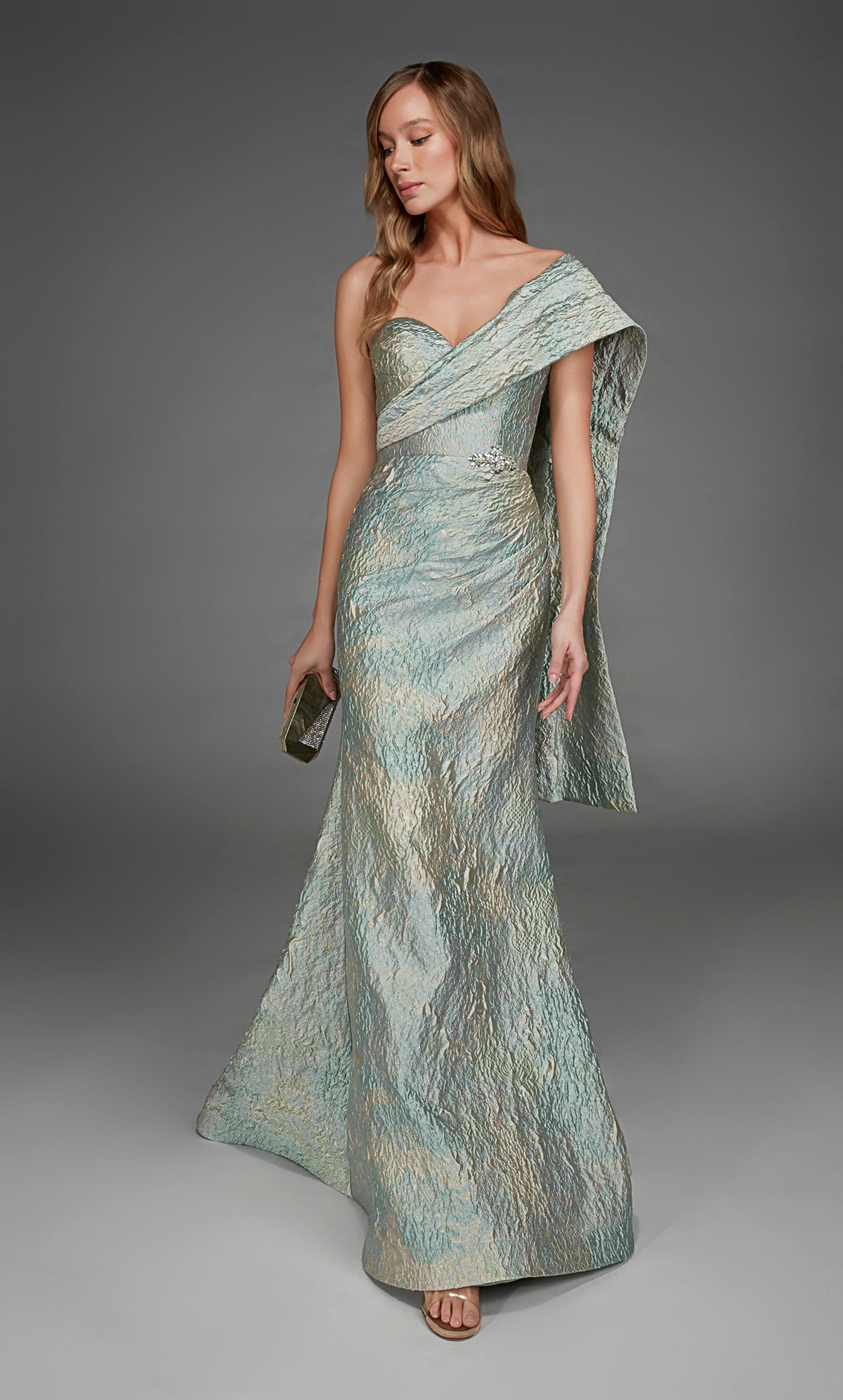 ALYCE Paris 27918 Special Occasion One Shoulder Neckline Modest Mermaid Dress