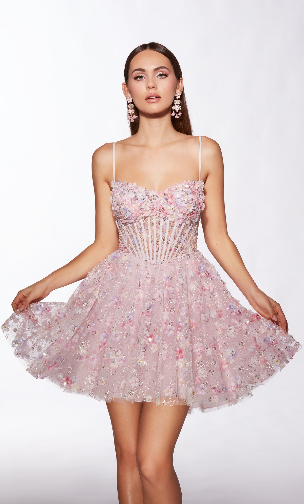 Alyce Paris 30003 Homecoming Short Scoop Neckline 장식 인어 드레스