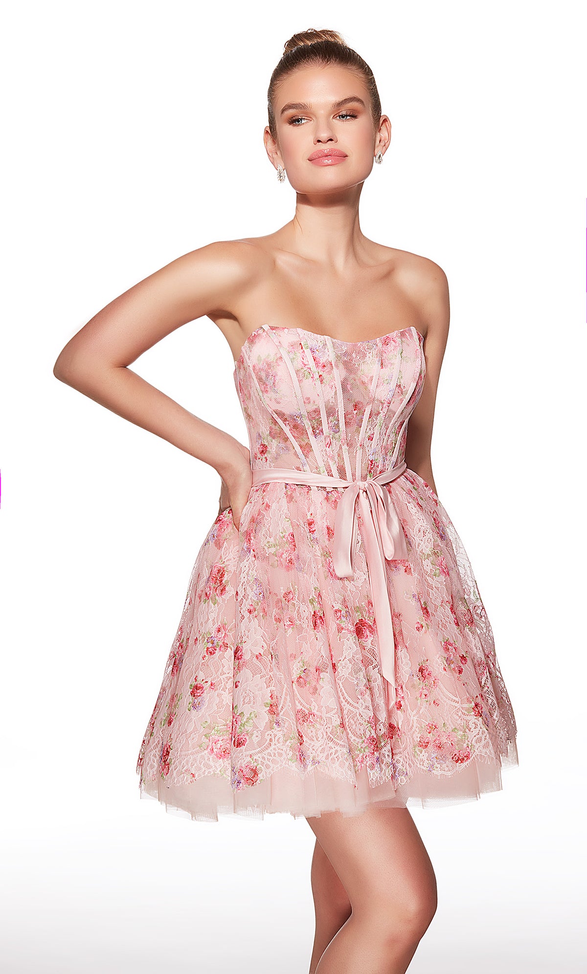 Alyce Paris 30019 Homecoming Short Scoop Neckline Corset Medium Fullness Dress