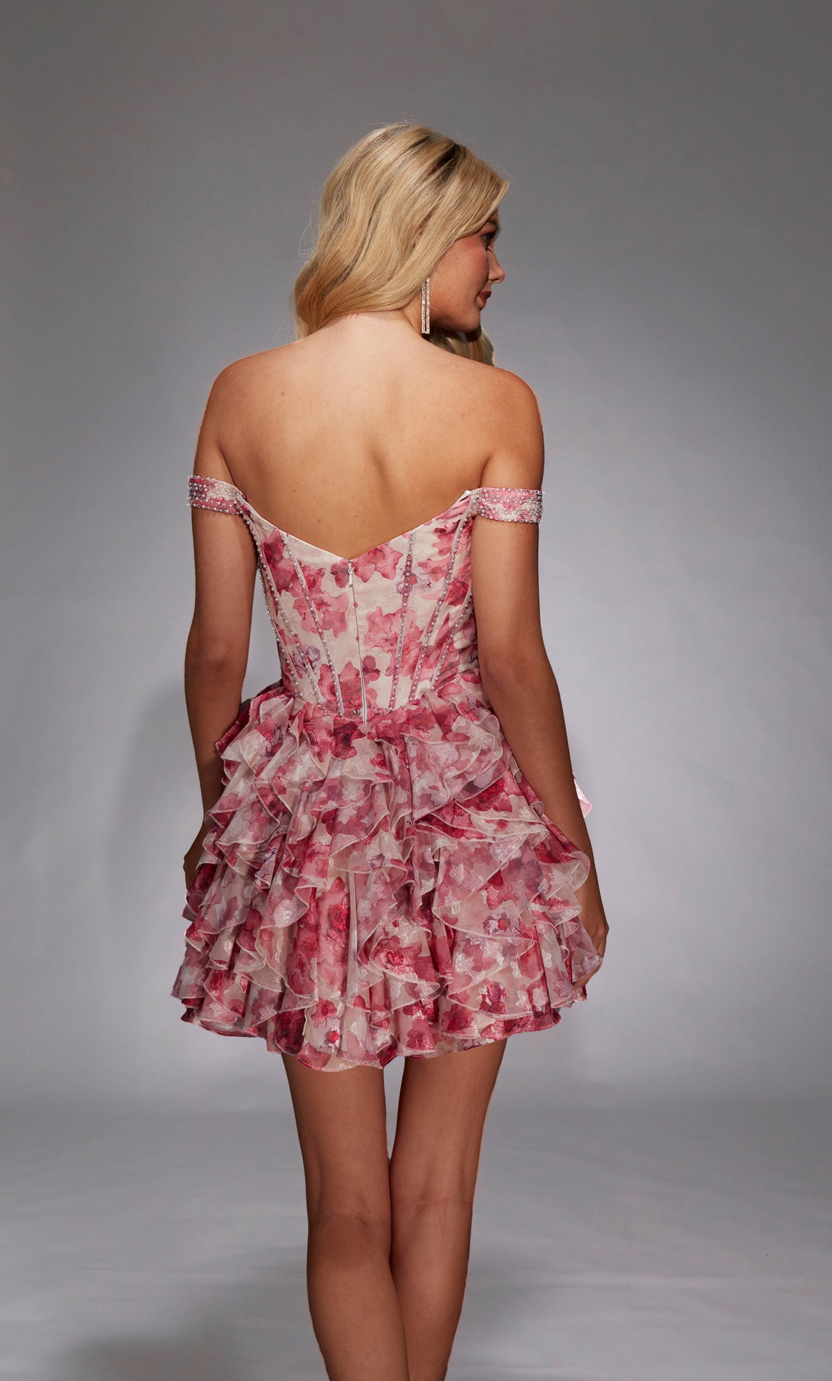Alyce Paris 30034 Caso-gato de decote de gato curto vestido de sereia de espartilho