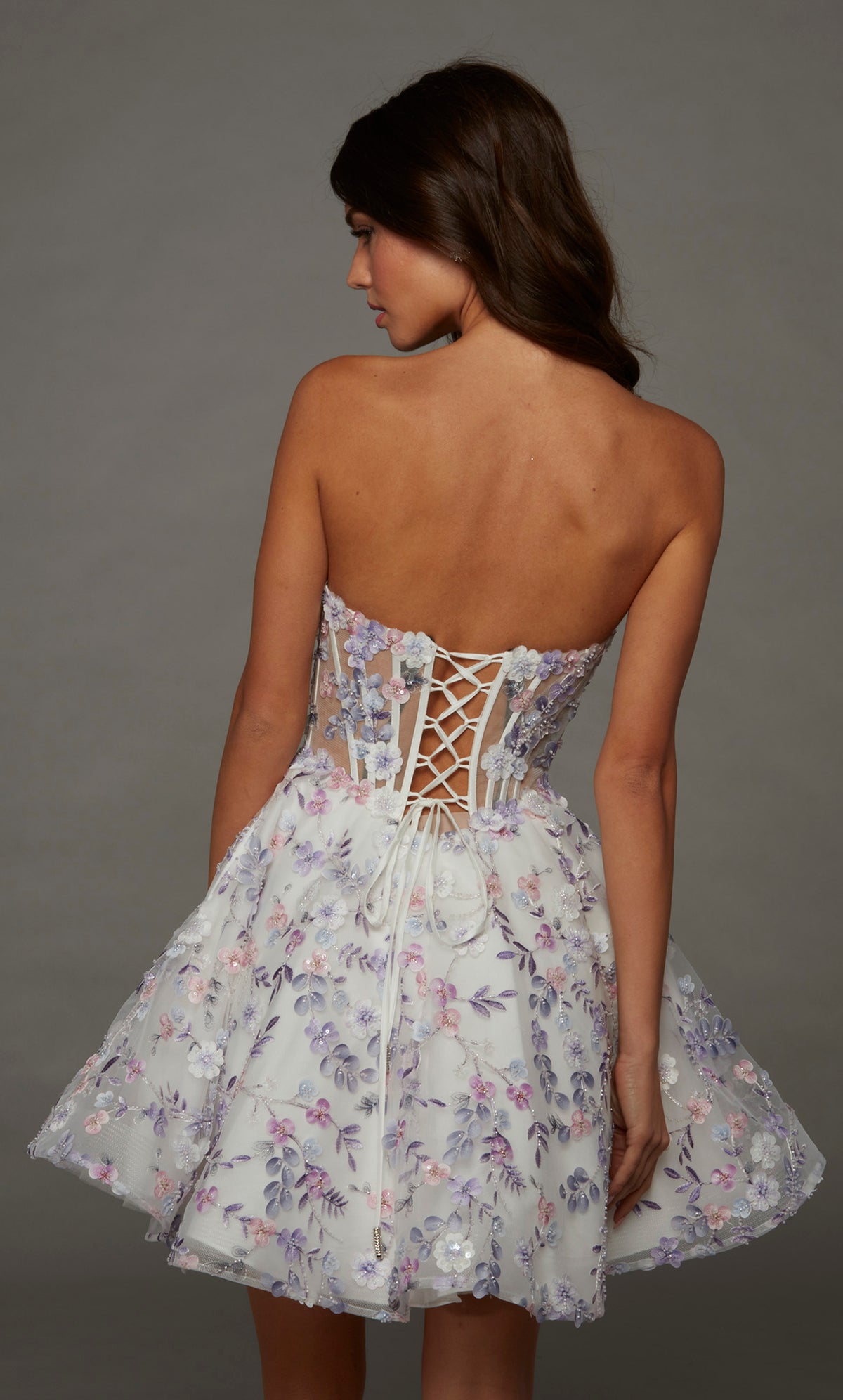 ALYCE Paris 30086 Homecoming Short Cat-eye Neckline Elegant A Line Dress