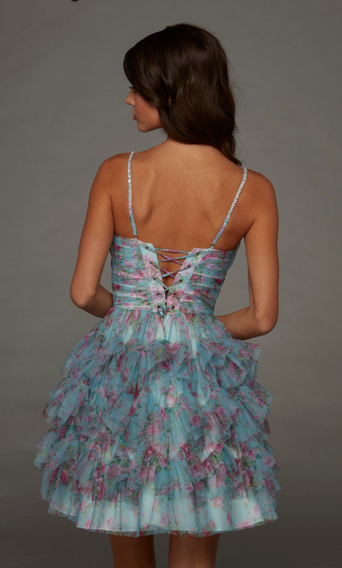 ALYCE Paris 30092 Homecoming Short Plunging Neckline Ruffles A Line Dress