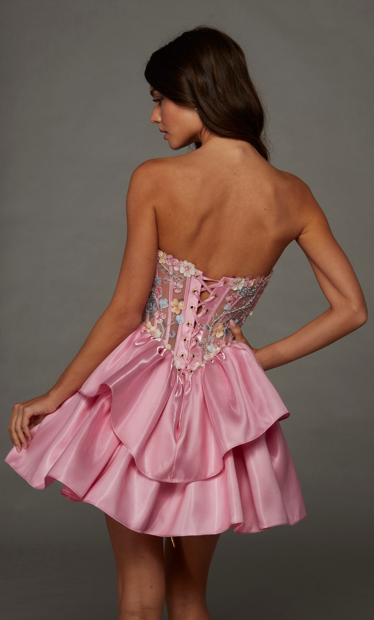 ALYCE Paris 30114 Homecoming Short V-neckline Corset A Line Dress