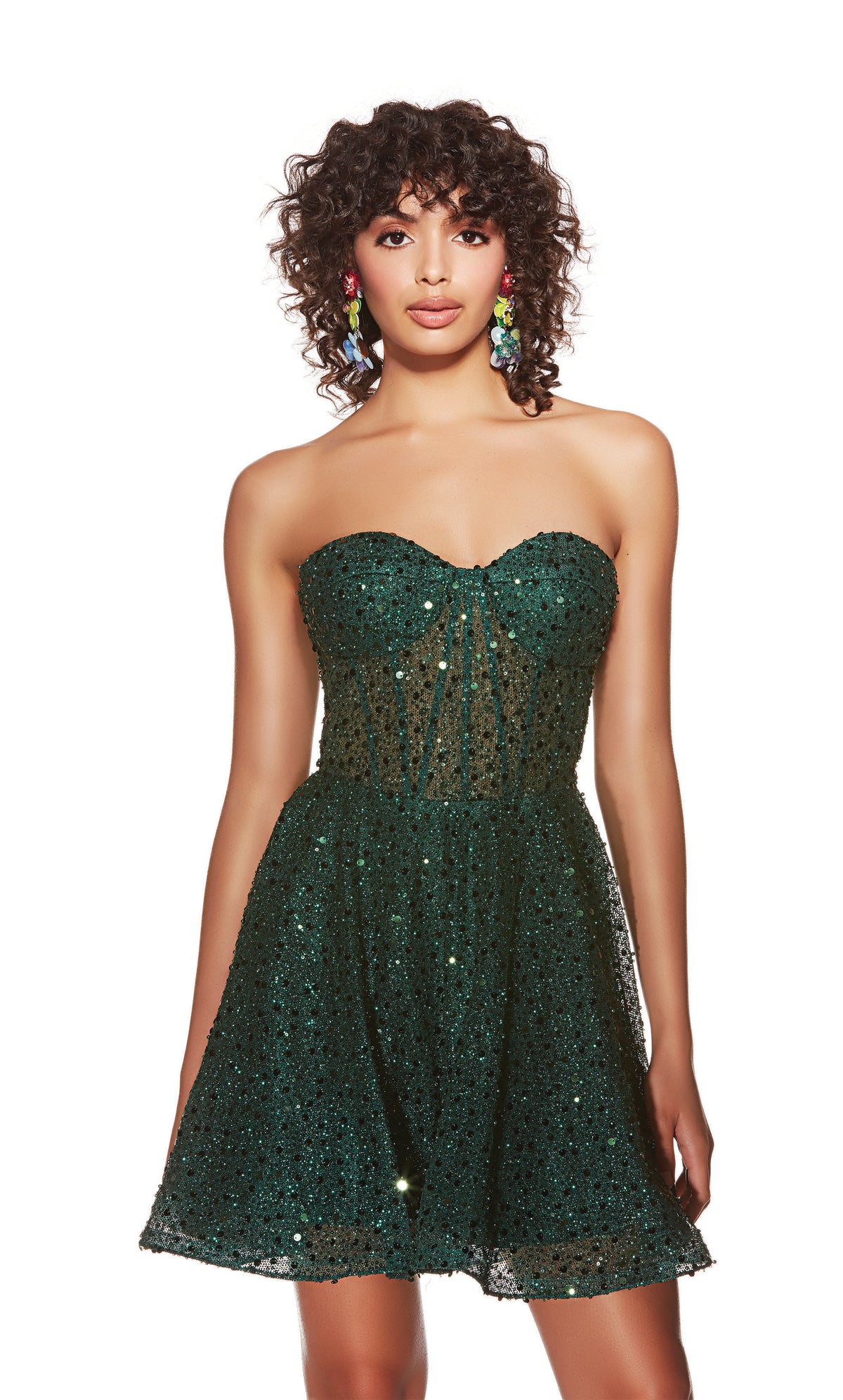 Alyce Paris 3776 Party Strapless Corset Fit and Flare Dress