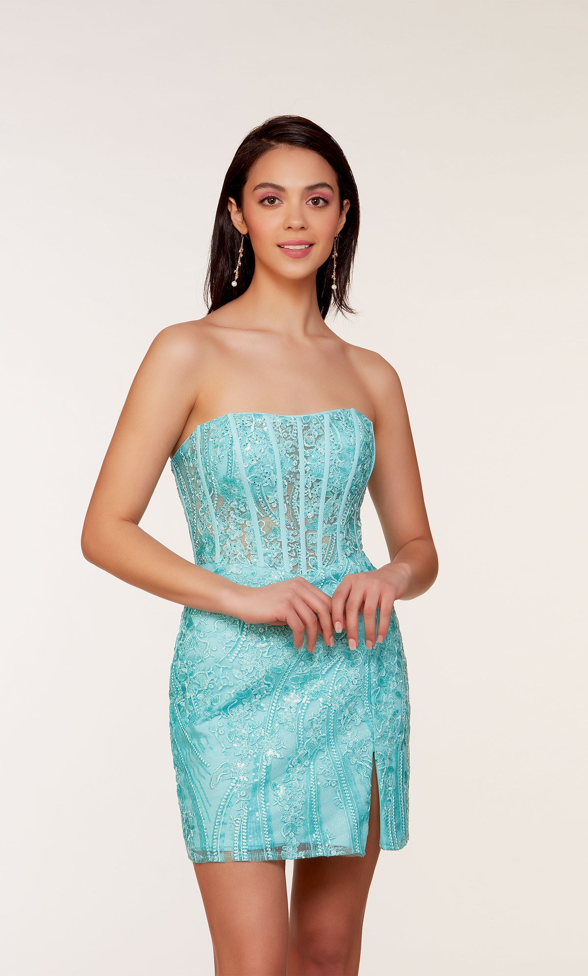 Alyce Paris 4616 Homecoming Короткое платье без бретелек.