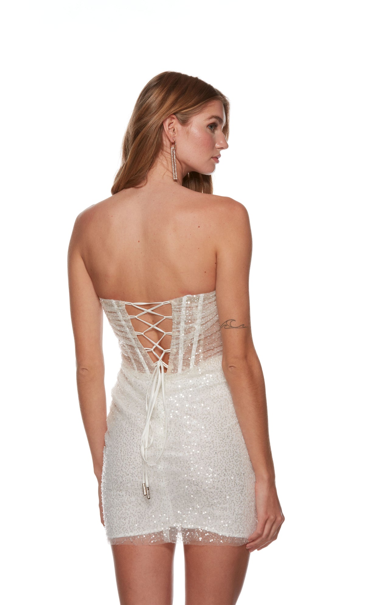 Alyce Paris 4678 Homecoming Short Strapless Corset Straight Dress