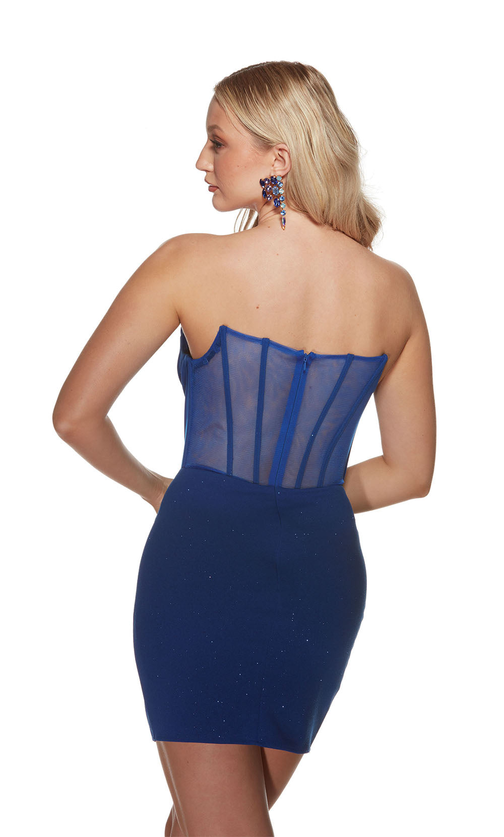 Alyce Paris 4819 Homecoming Short Cowl Corset Straight Dress