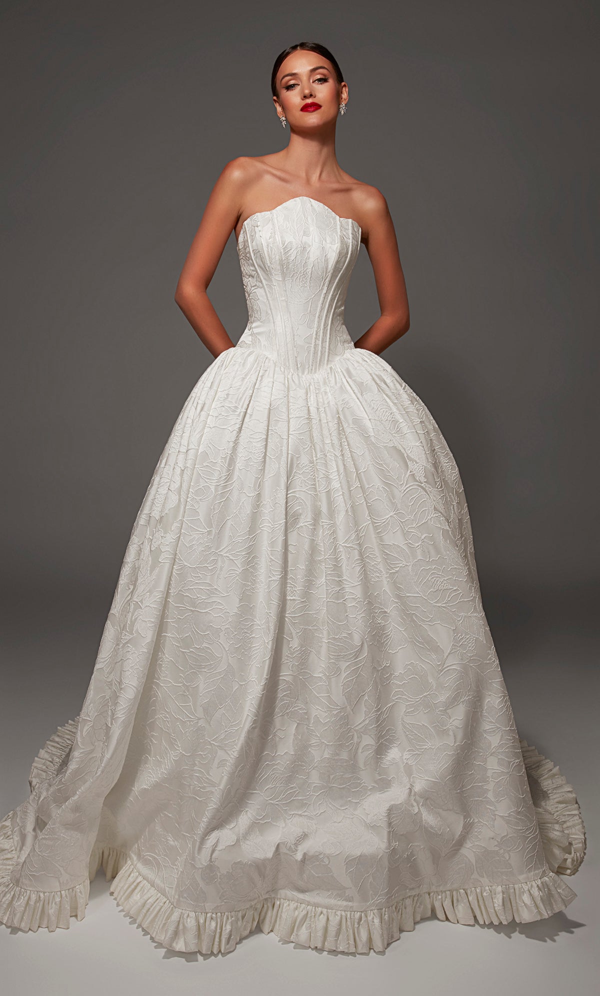 ALYCE Paris 50001 Bridal High Neckline Elegant Ballgown Dress