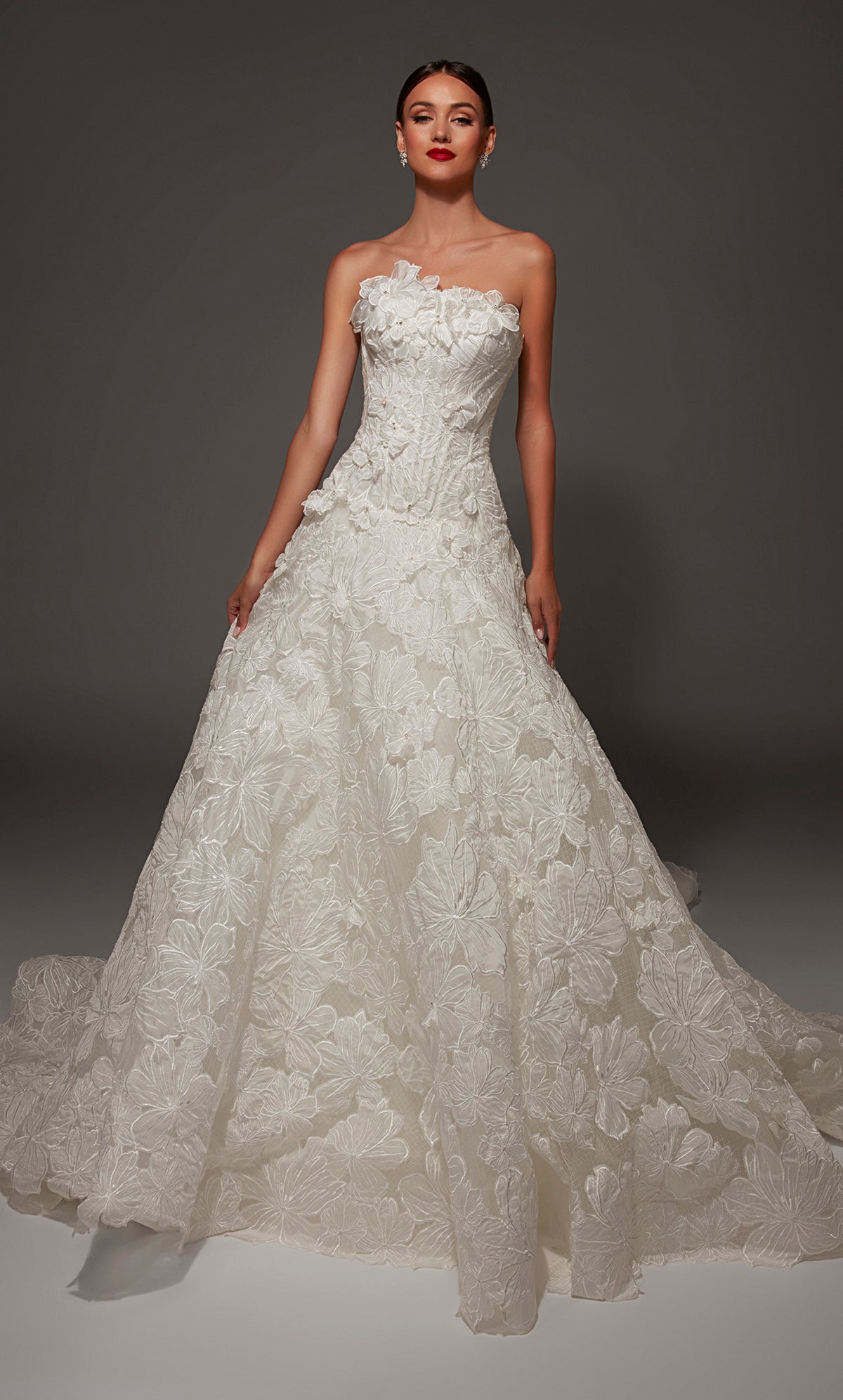ALYCE Paris 50005 Bridal Strapless Neckline Elegant A Line Dress