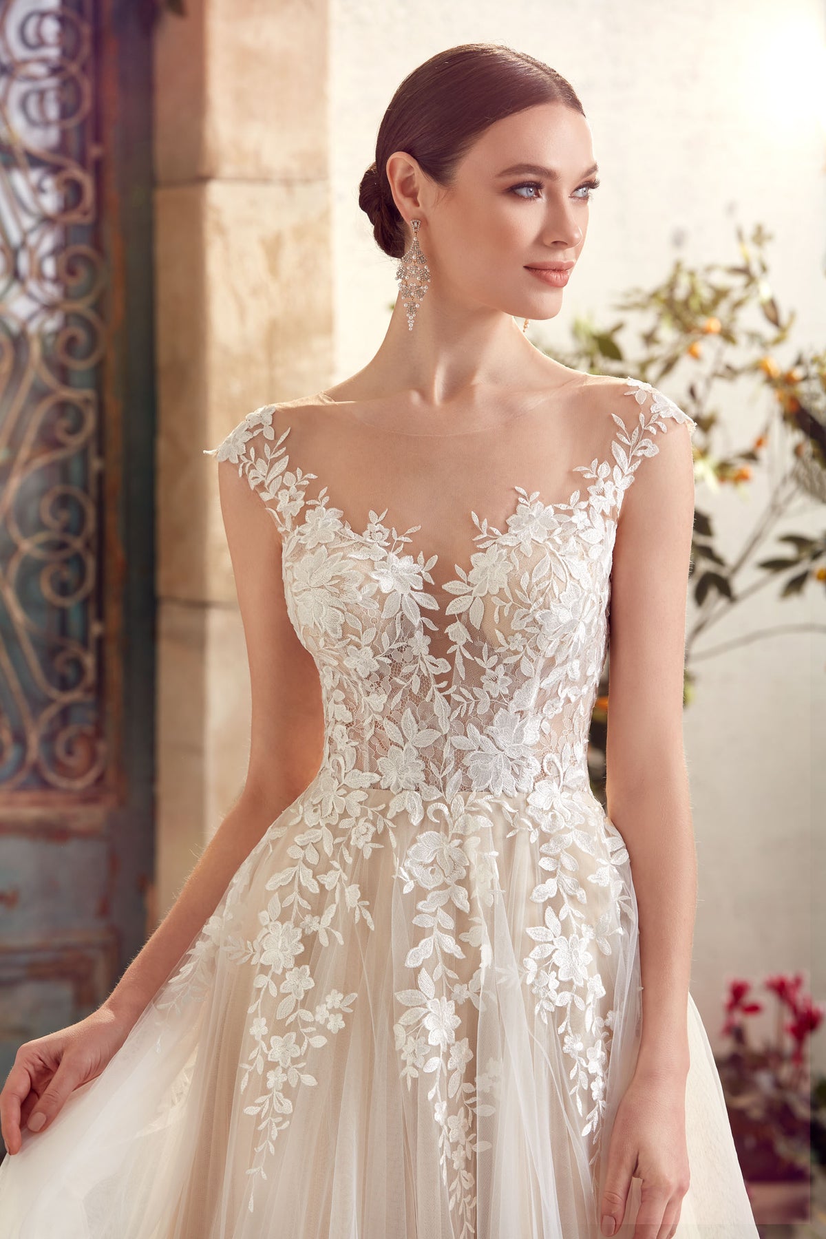 Alyce Paris 5090 Ilusão de Bridal, um vestido de linha