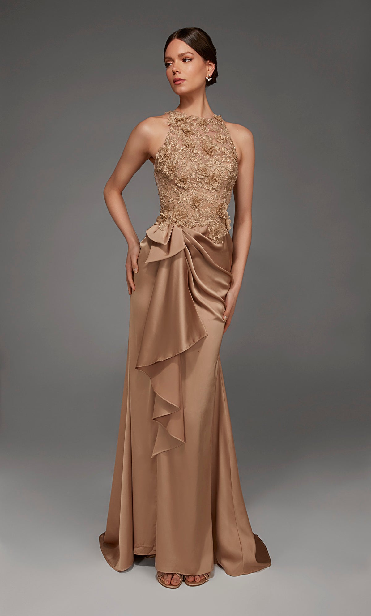 ALYCE Paris 55006 Special Occasion High Neckline Embellished A Line Dress
