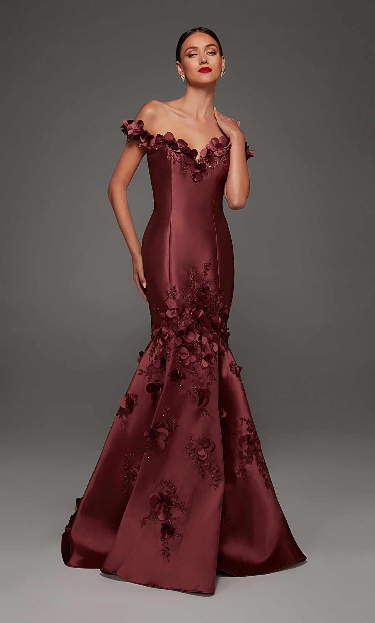 ALYCE Paris 55010 Special Occasion Off The Shoulder Neckline Embellished Mermaid Dress