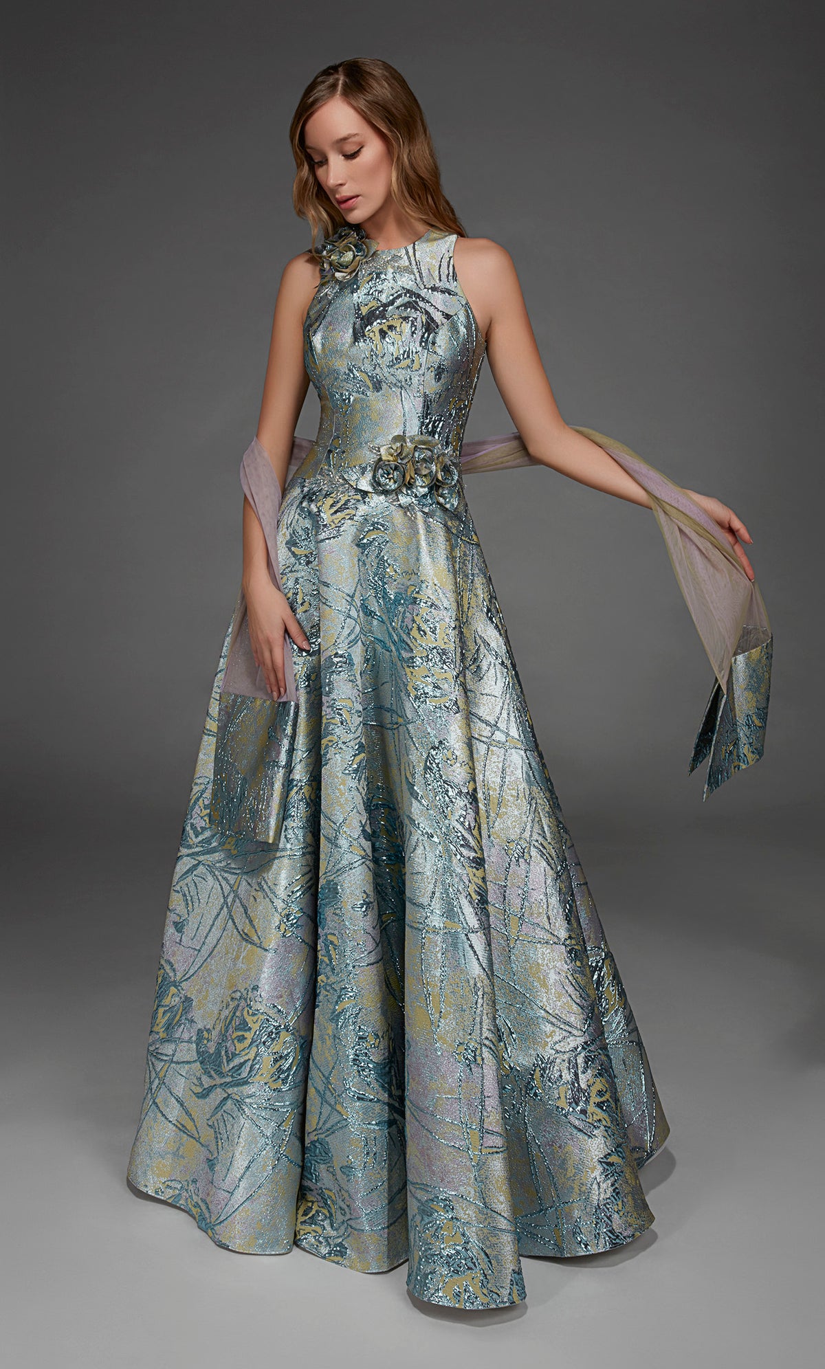 ALYCE Paris 55027 Special Occasion High Neckline Elegant A Line Dress
