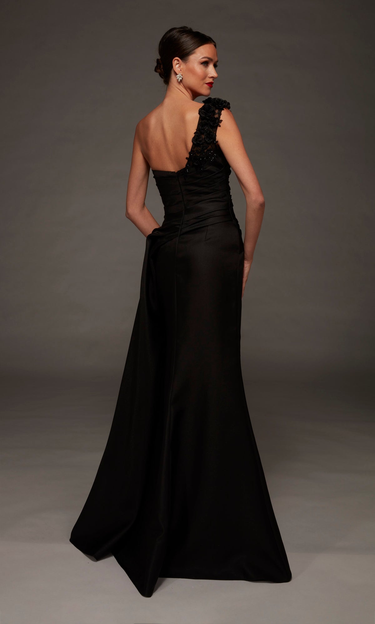 ALYCE Paris 55030 Special Occasion One Shoulder Neckline Ruched/draped A Line Dress