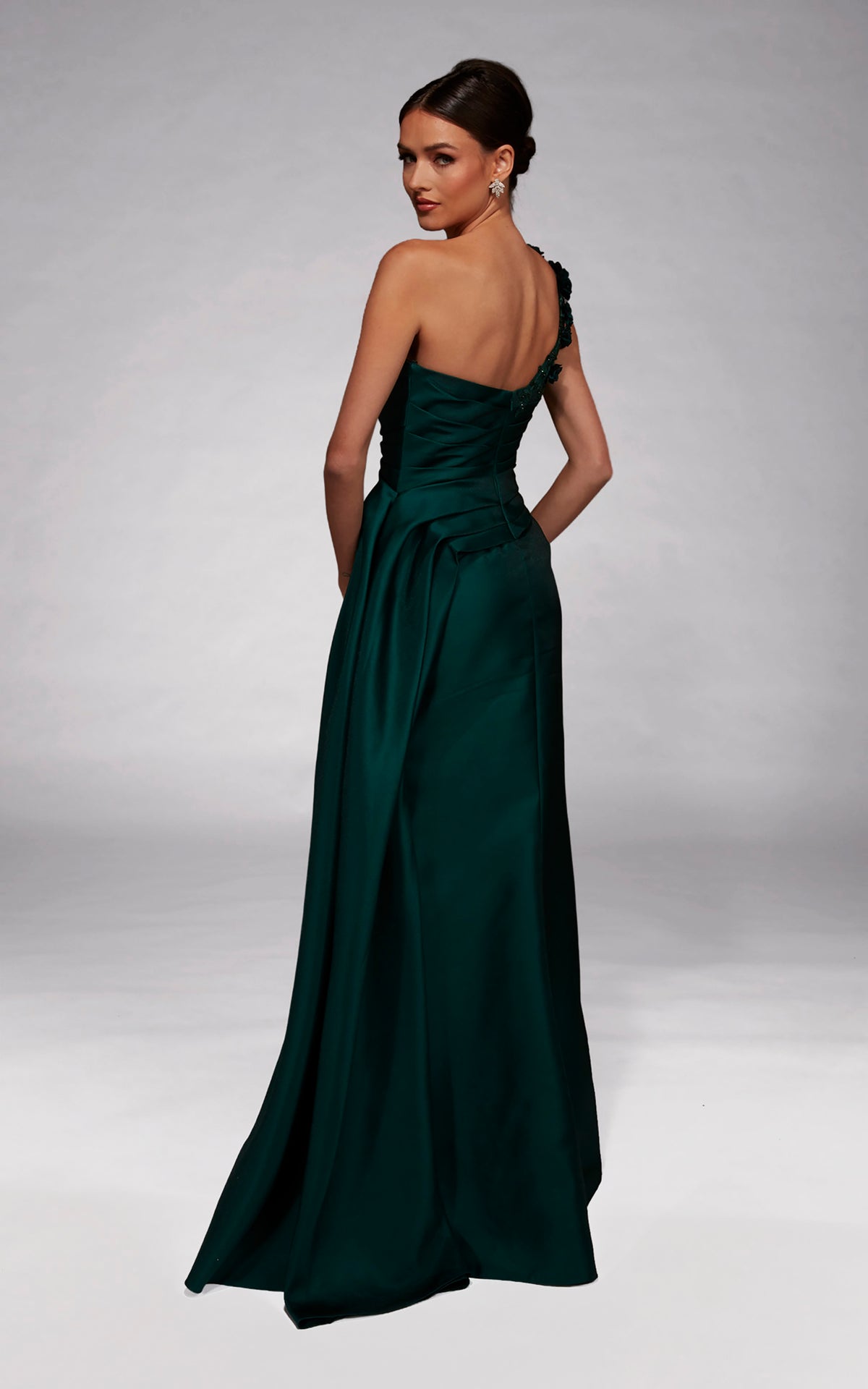 ALYCE Paris 55030 One Shoulder Neckline Ruched/draped A Line Dress