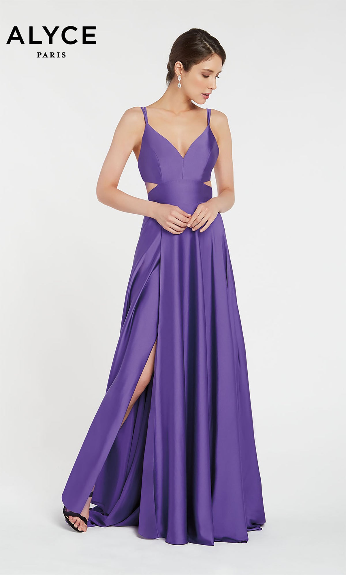 Alyce Paris 60453 Alyce Long V-Choast Elegant Flowy Vestido