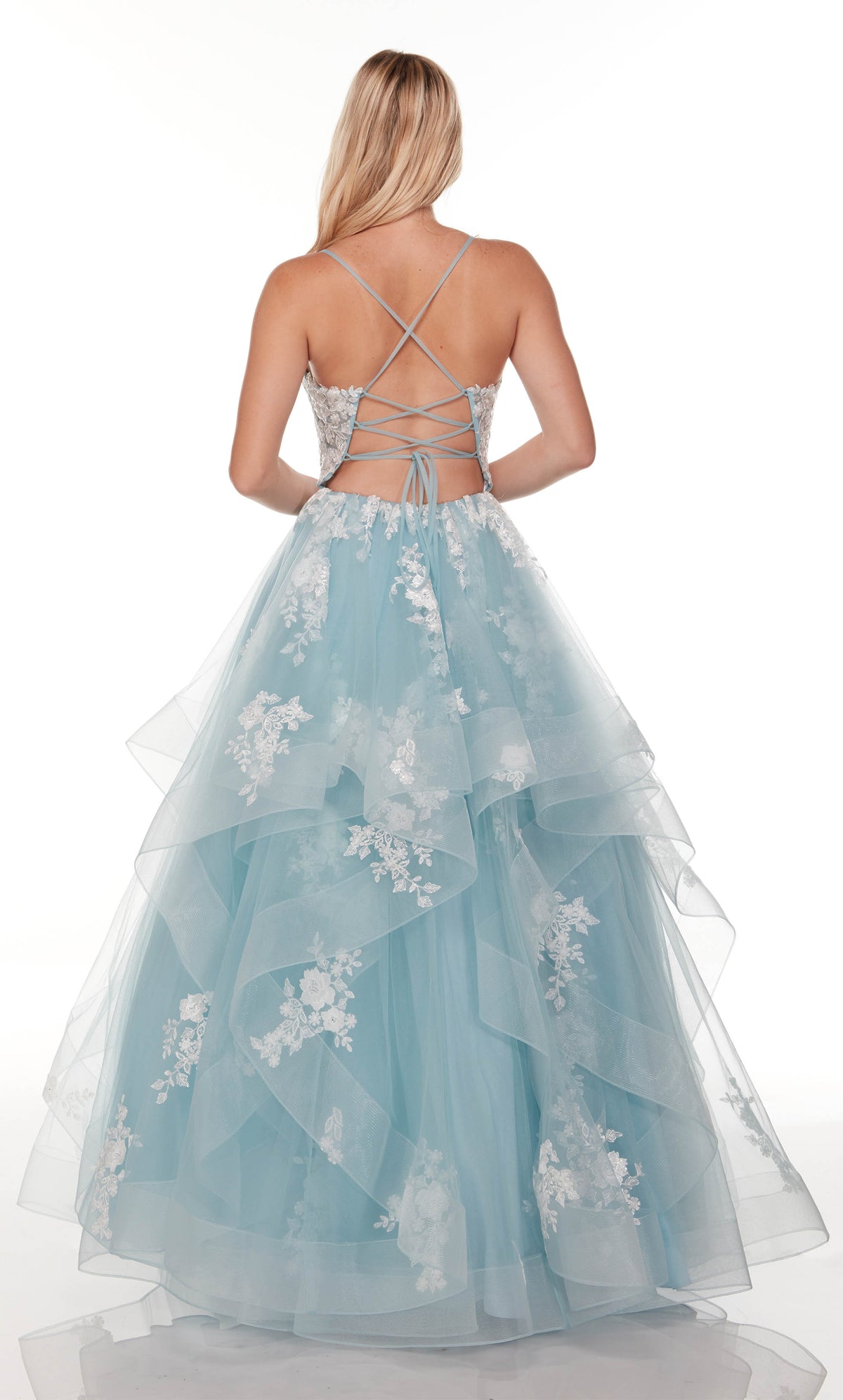 Alyce Paris 60903 Alyce Long Plunging Ruffles Ballgown Dress