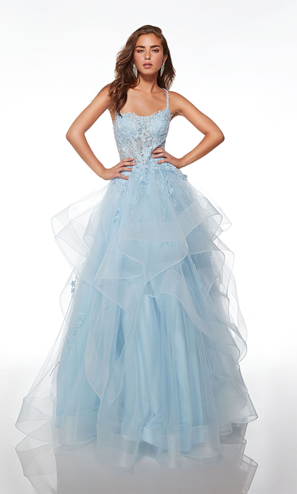 Alyce Paris 61094 Alyce Long Sweetheart Ruffles Ball -Gown Dress