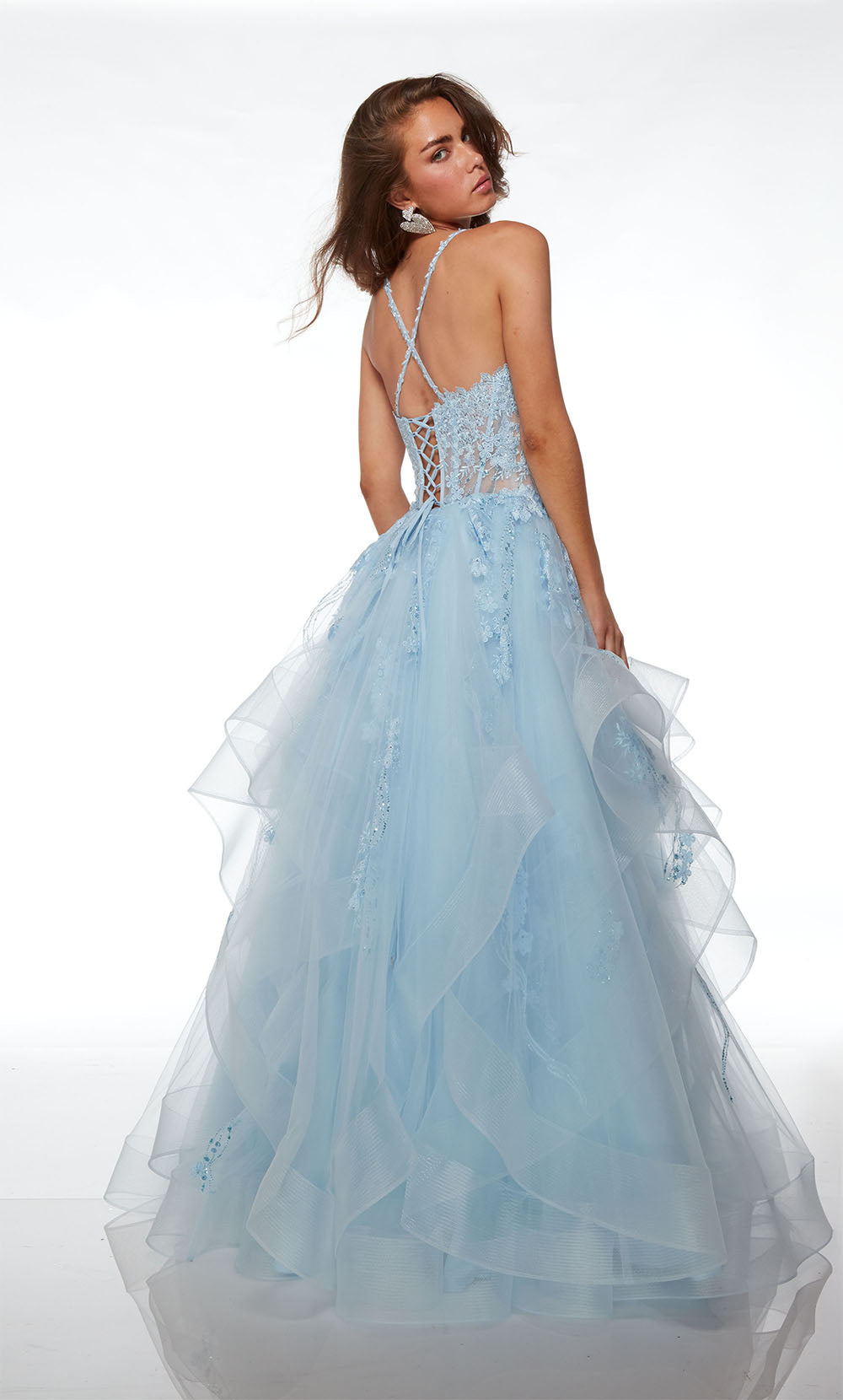 Alyce Paris 61094 Alyce Long Sweetheart Ruffles Ball -Gown Dress