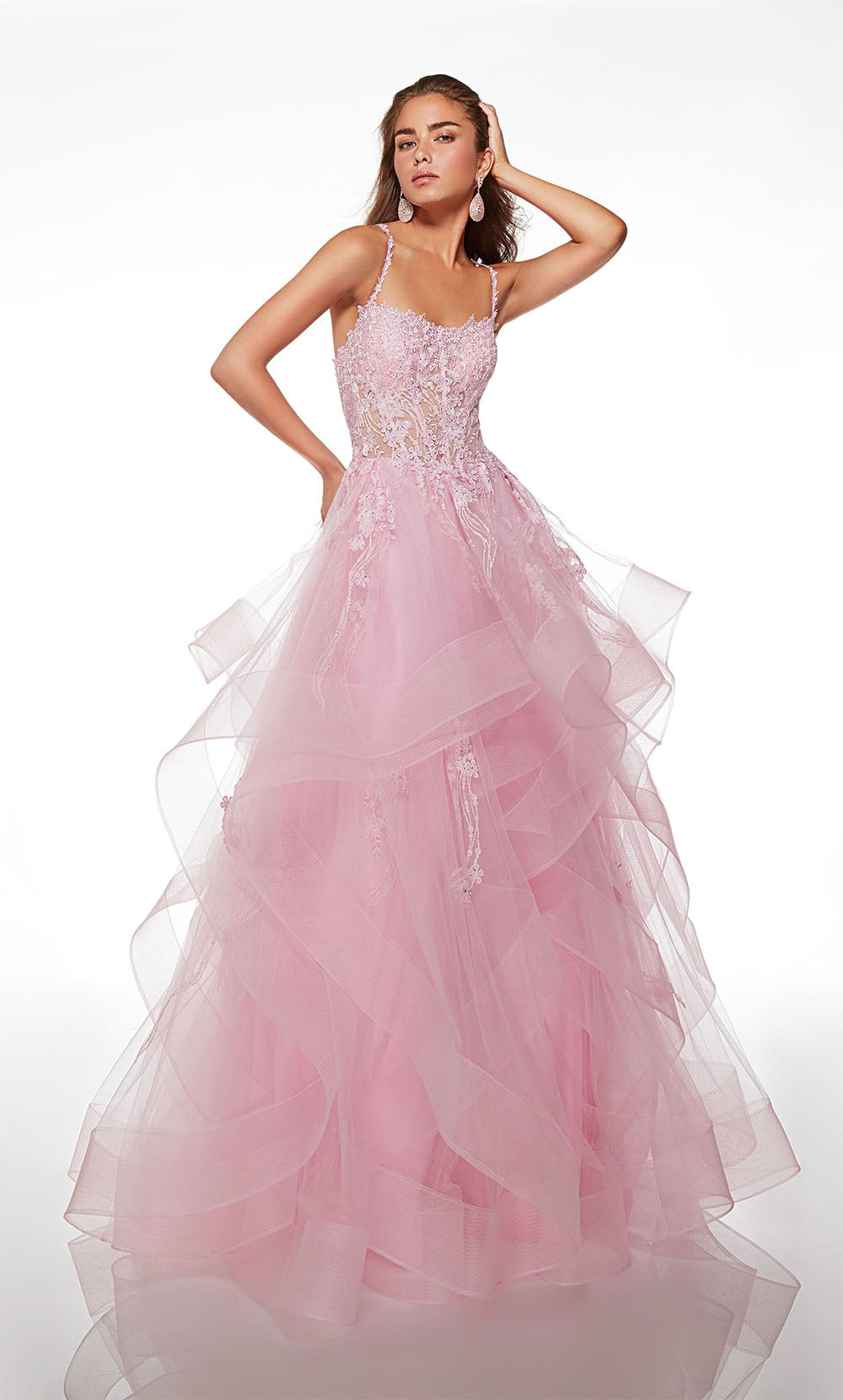 Alyce Paris 61094 Alyce Long Sweetheart Ruffles Ballgown 드레스