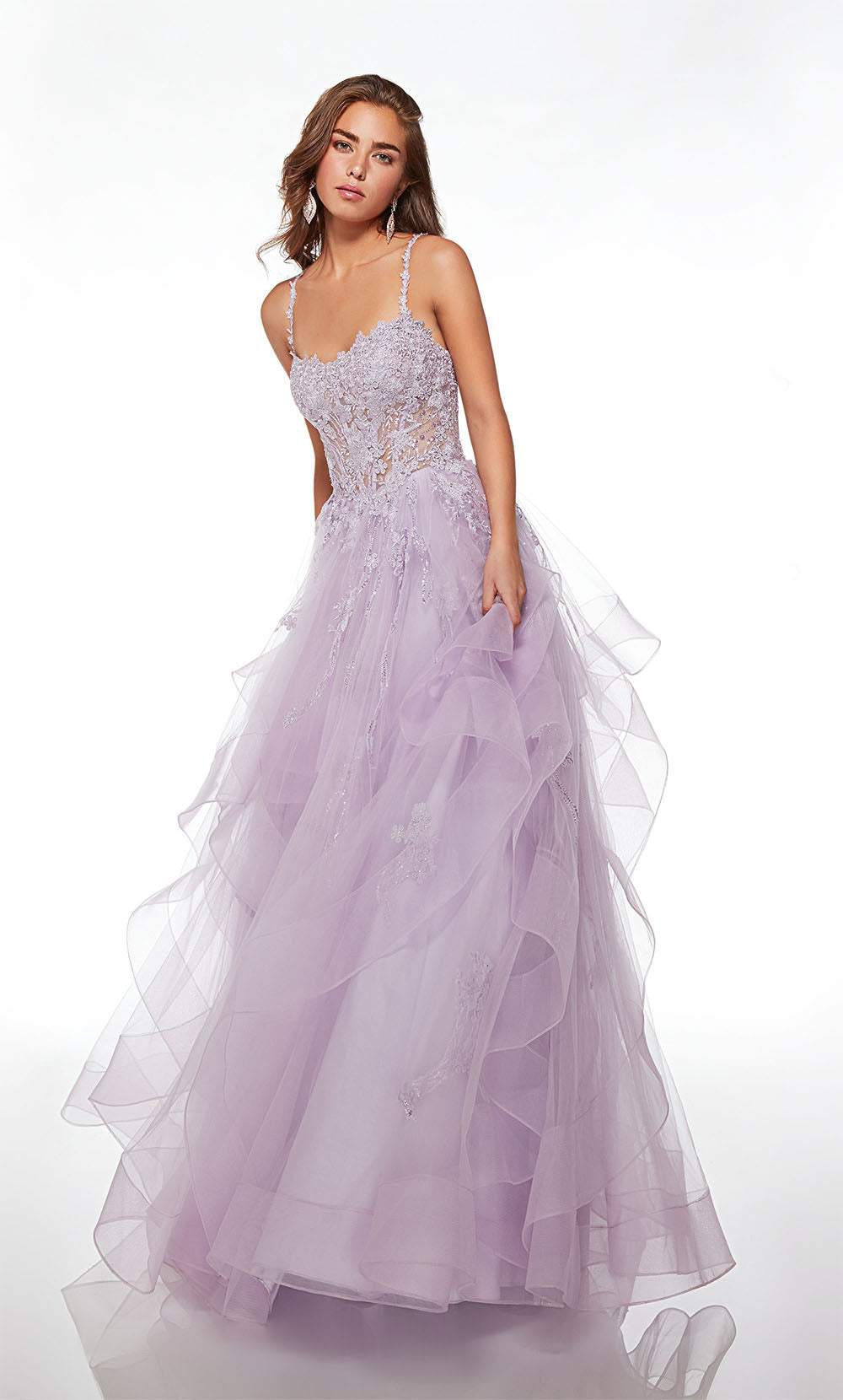 Alyce Paris 61094 Alyce Langer Schatz Rüschen Ballkleid Kleid