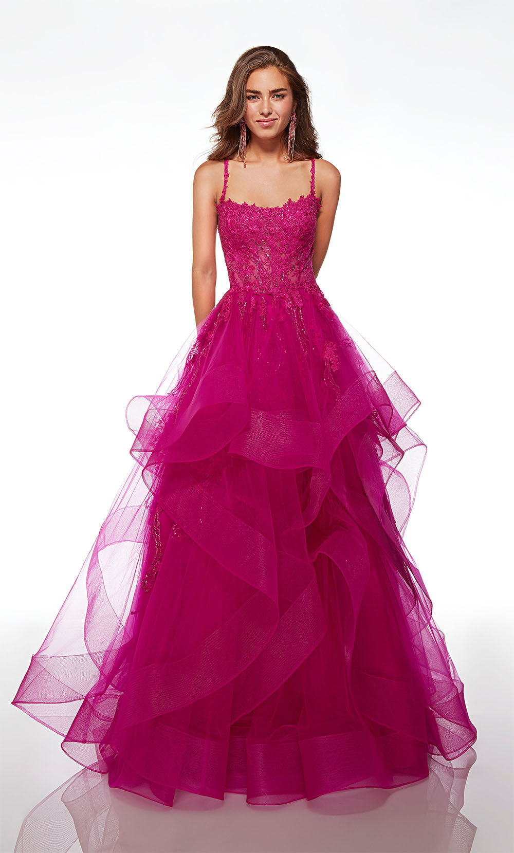 Alyce Paris 61094 Alyce Langer Schatz Rüschen Ballkleid Kleid