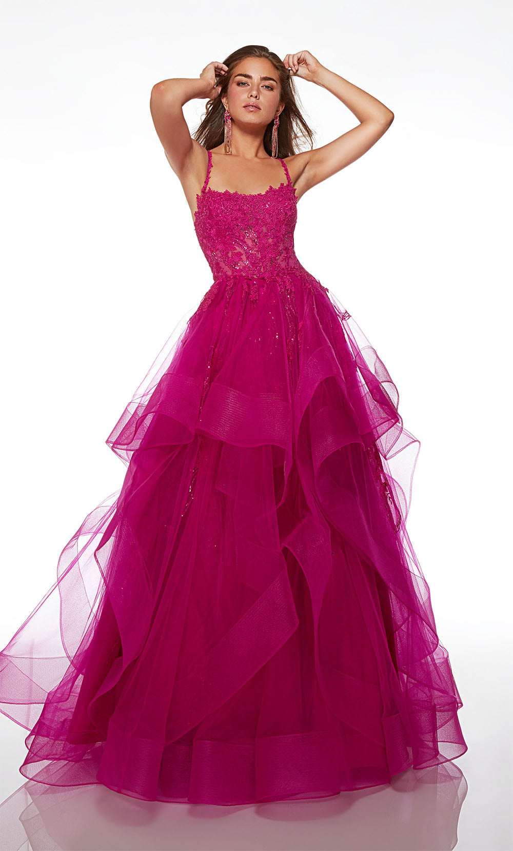 Alyce Paris 61094 Alyce Langer Schatz Rüschen Ballkleid Kleid